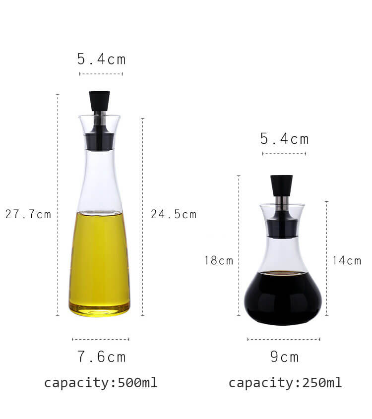 Creative kitchen borosilicate for olive oil and vinegar glass dispenser