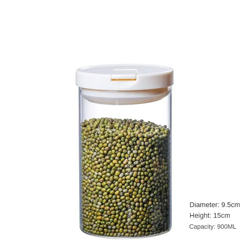 Glass Kitchen Storage Jars With Air Tight Lids