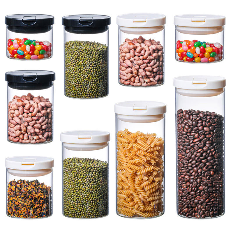 Glass Kitchen Storage Jars With Air Tight Lids
