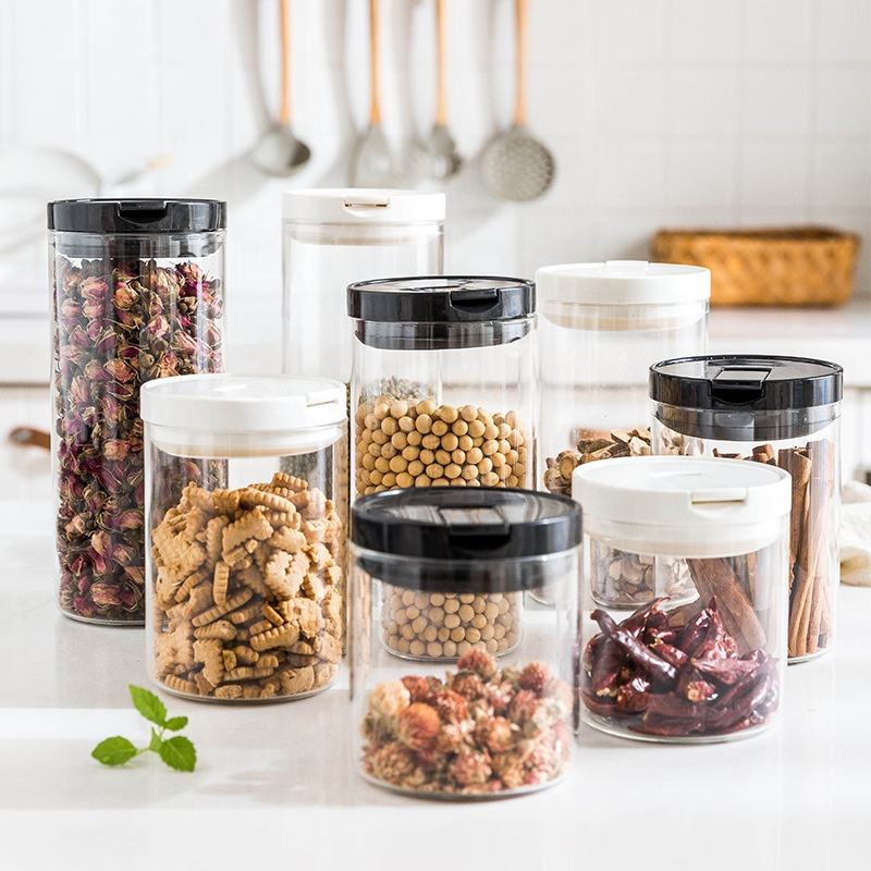 Glass Kitchen Storage Jars With Air Tight Lids