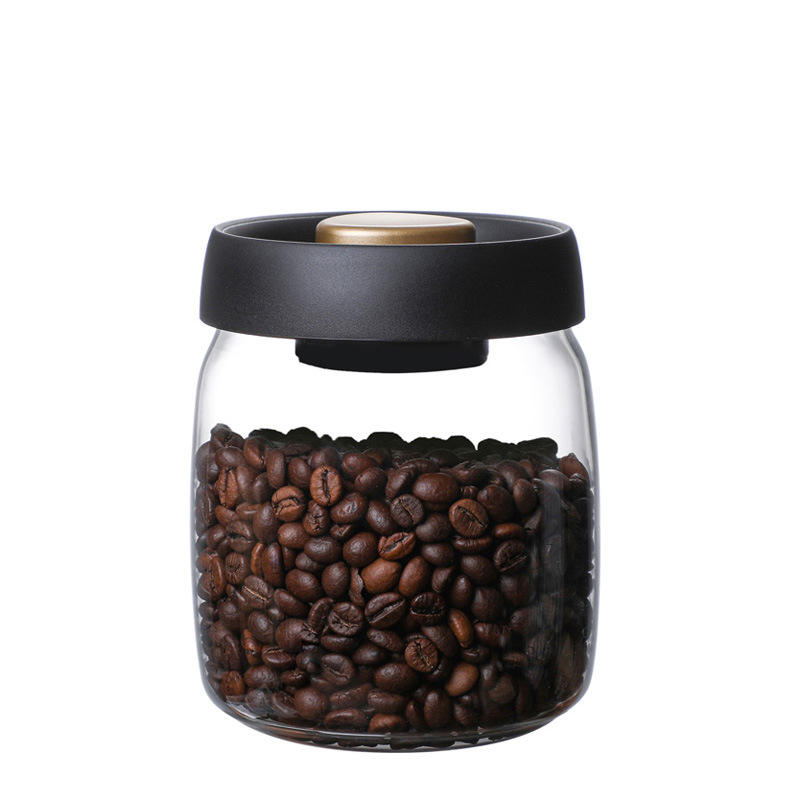Kitchen Glass Vacuum Seal Containers With Black Lids