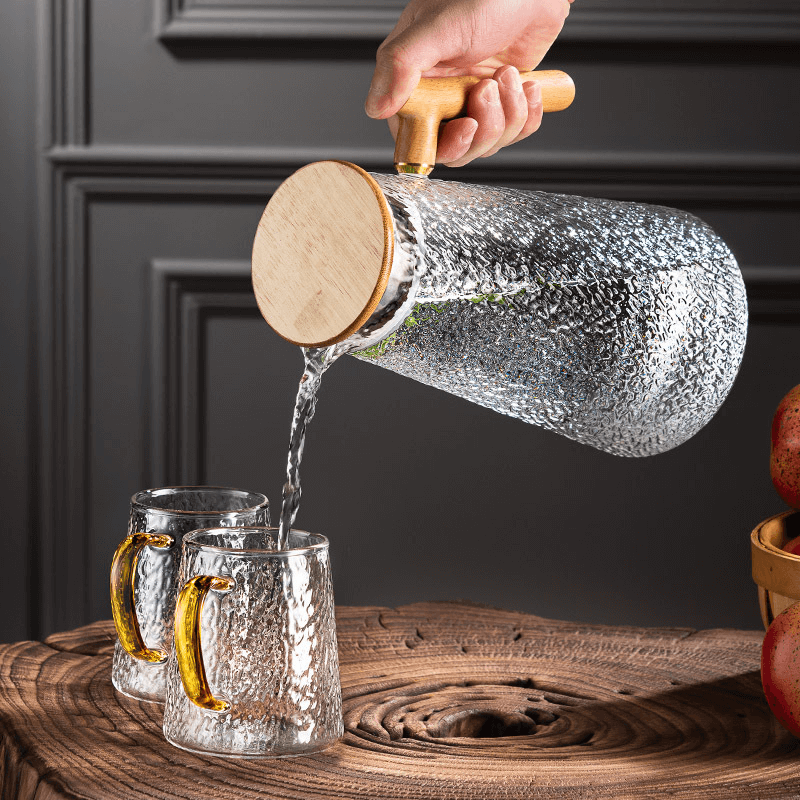 heat proof glass jug with lid