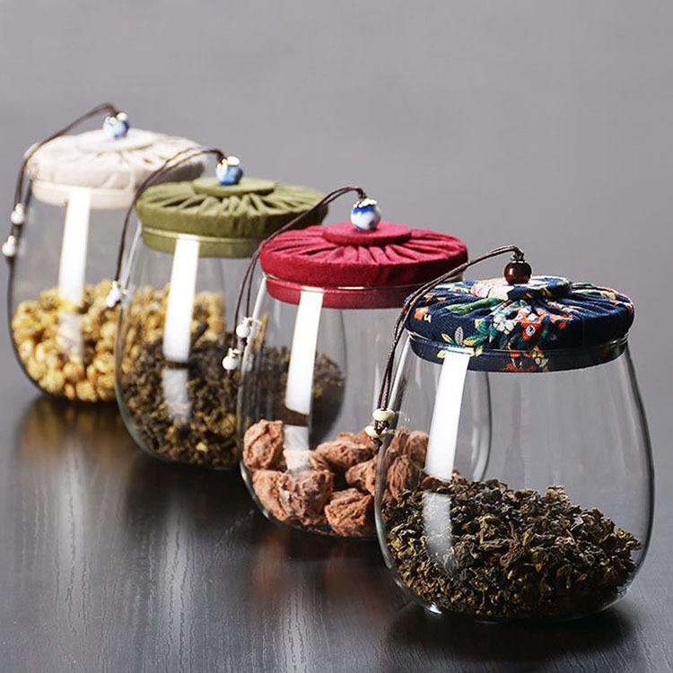 Glass Storage Containers With Cork Lids For Kitchen