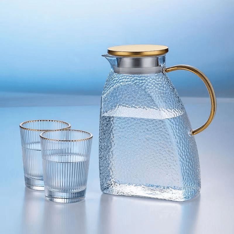 Modern Gallon Milk Glass Water Pitcher With Lids For Fridge