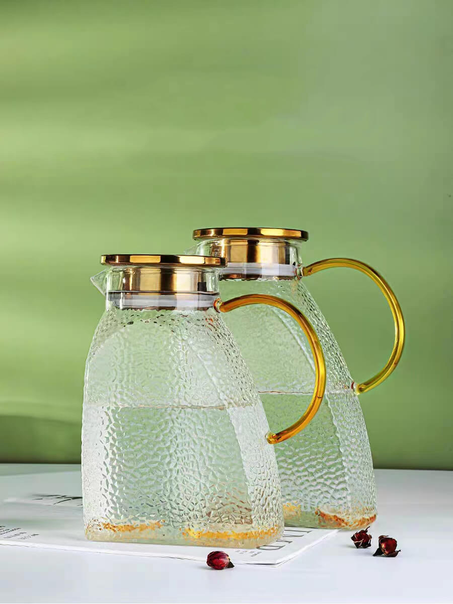 glass milk pitcher with lids
