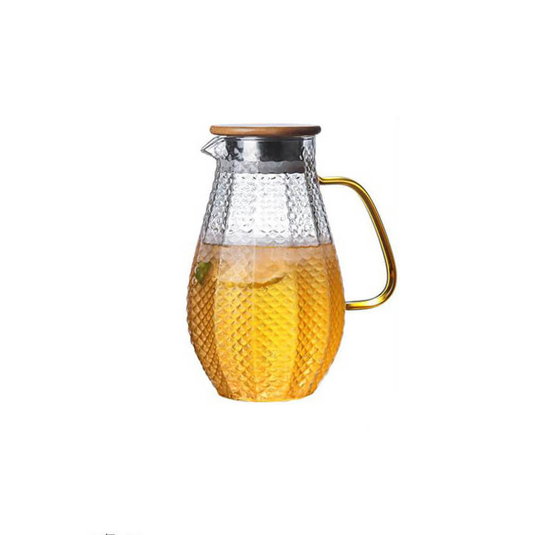 Light Weight Glass Iced Tea Juice Carafe With Spout
