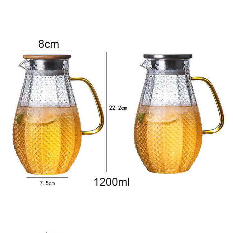 light weight glass jug with spout