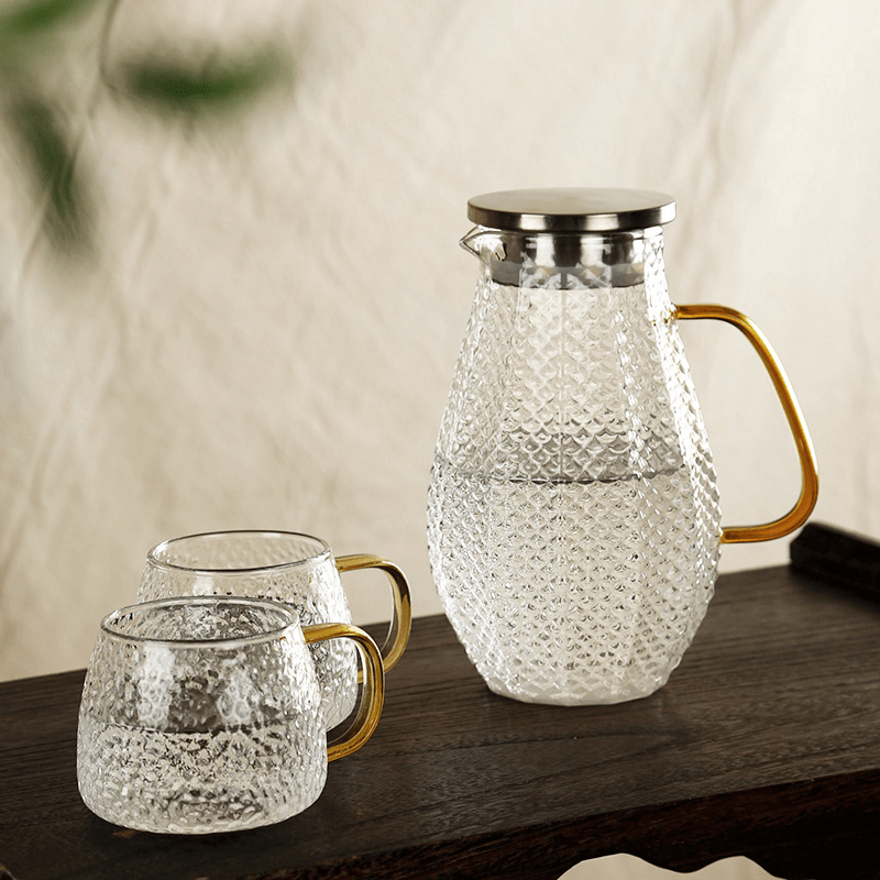 light weight glass jug with spout