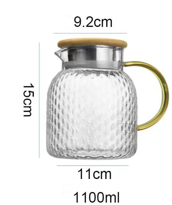 2 liter glass pitcher with lid
