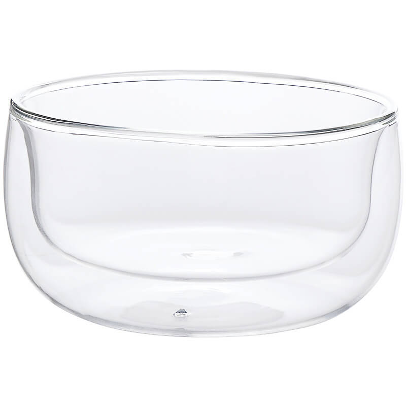 Glass bowl dessert bowl transparent heat insulation