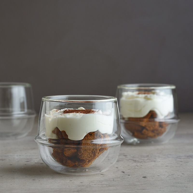 double layer glass bowl