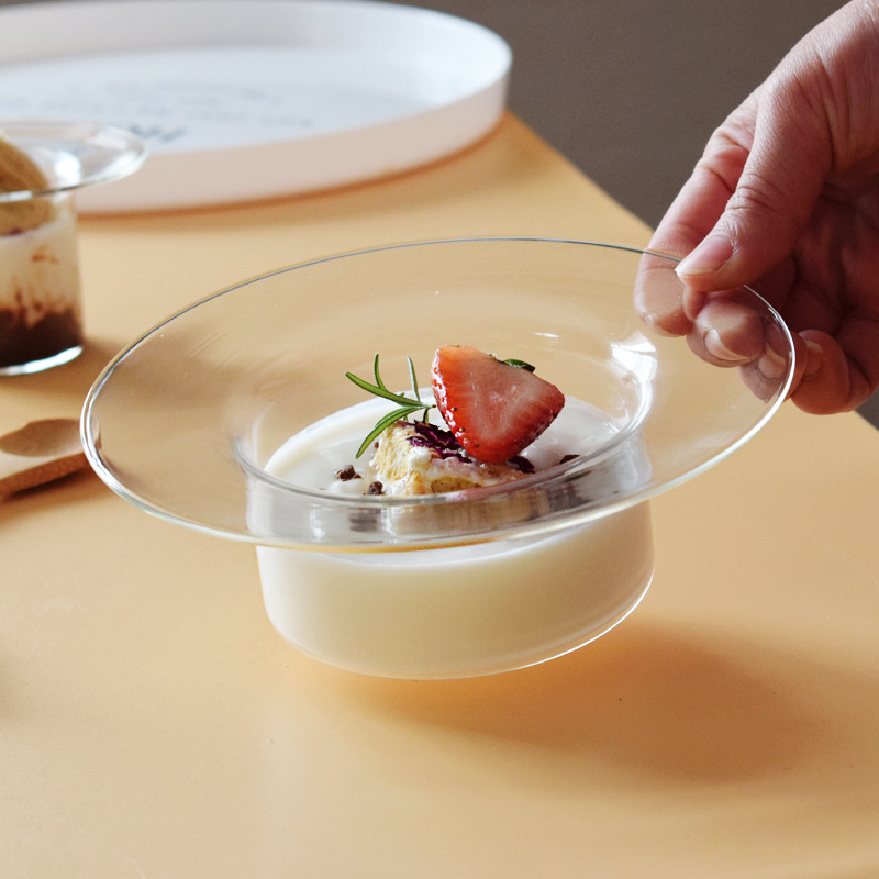 mini bowl container glass yogurt cup for ice cream pudding