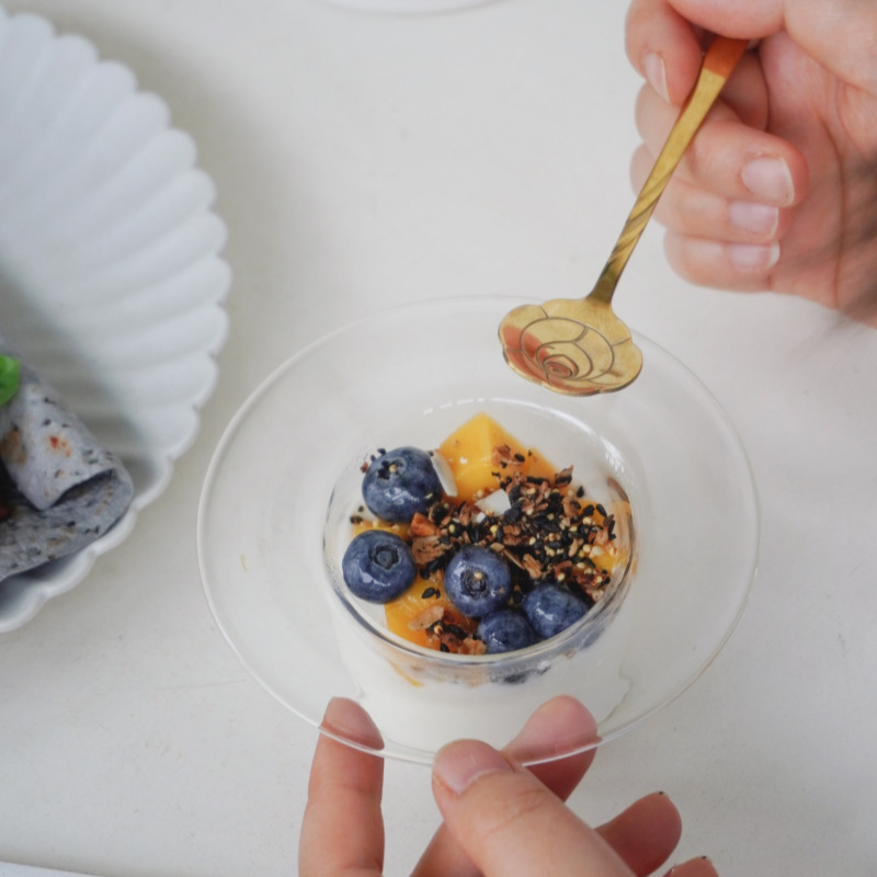 mini bowl container glass yogurt cup for ice cream pudding