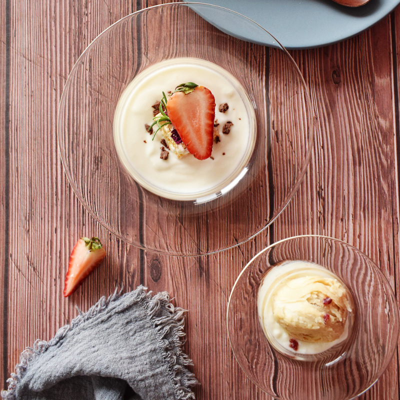 mini bowl container glass yogurt cup for ice cream pudding