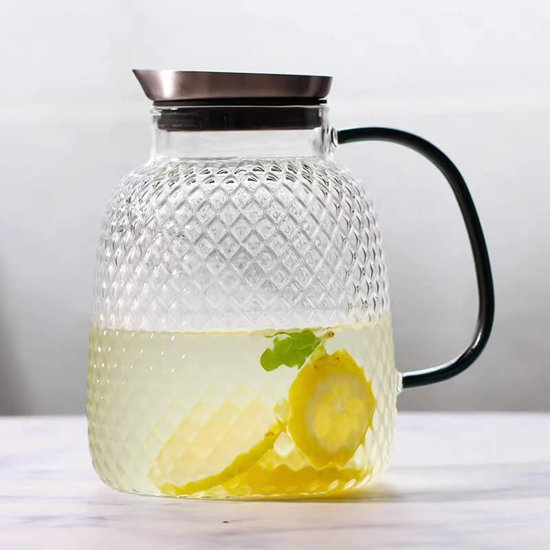Fancy Half Gallon Airtight Glass Jug With Spout Lid