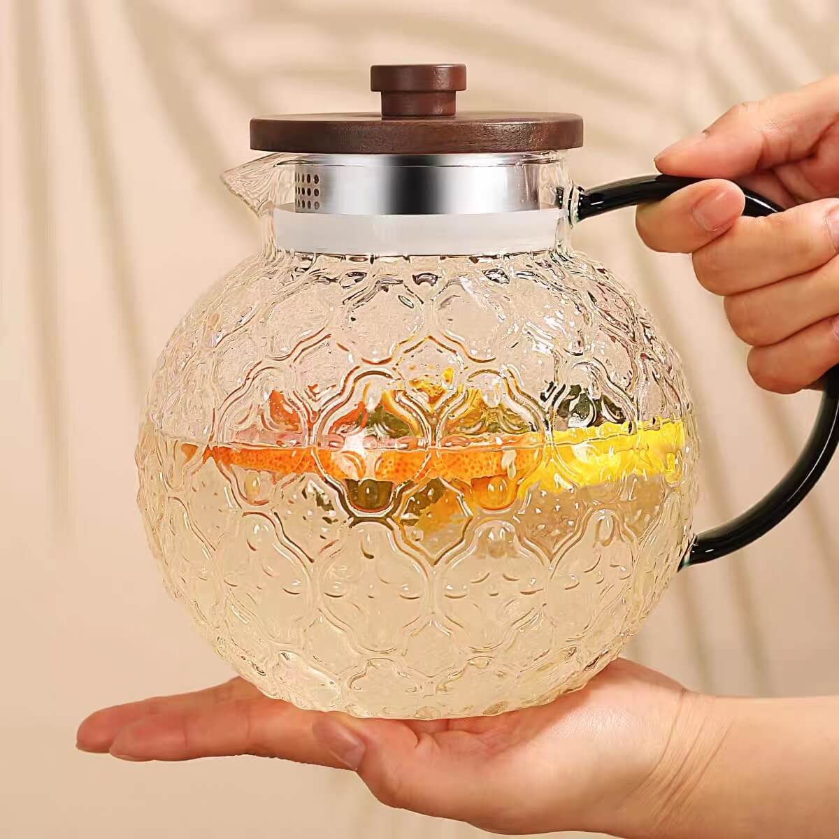 glass water carafe with handle