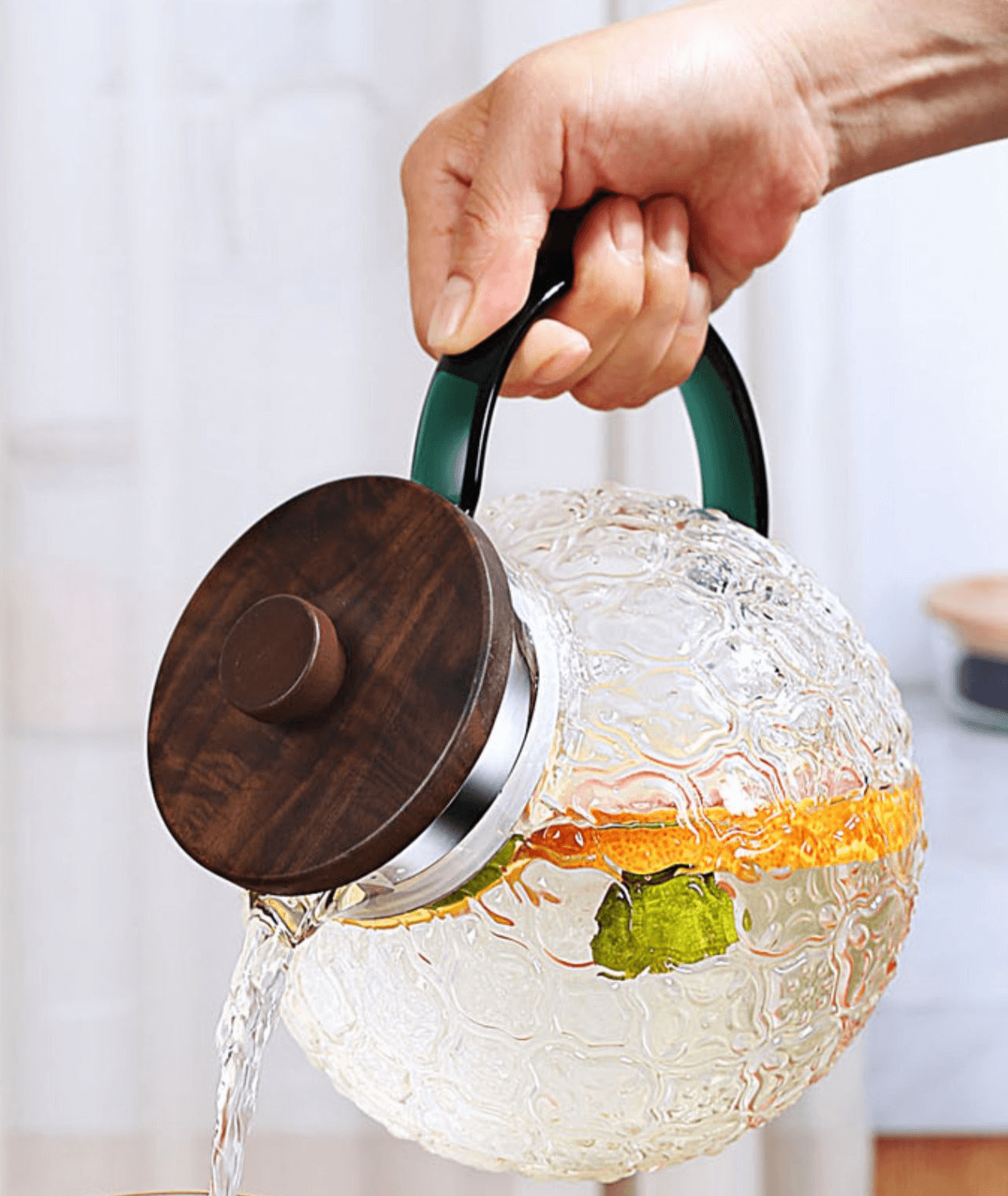 round glass jug