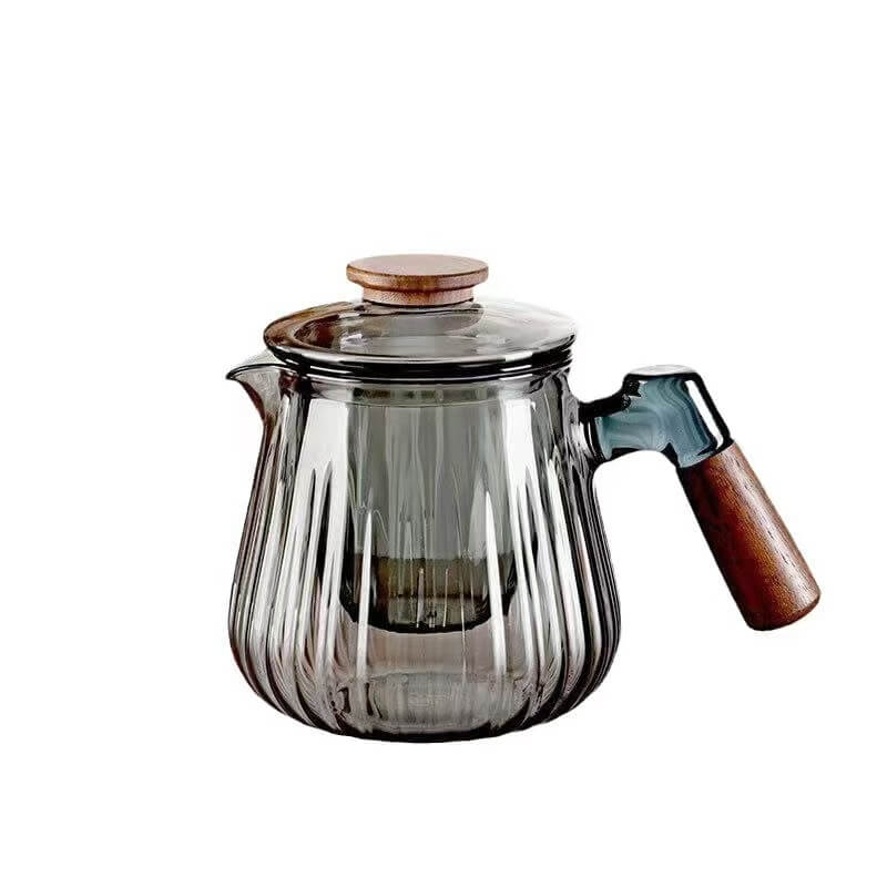 600ml Grey Glass Teapot With Glass Infuser