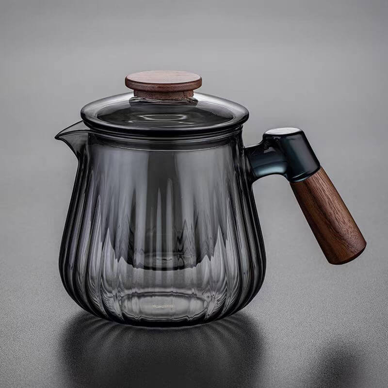 600ml Grey Glass Teapot With Glass Infuser
