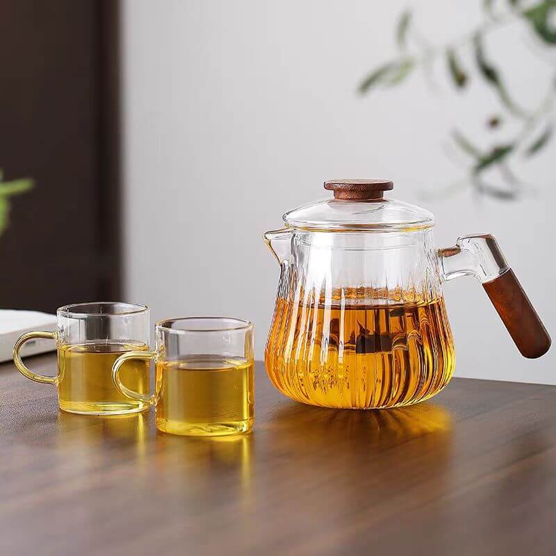 glass tea infuser teapot