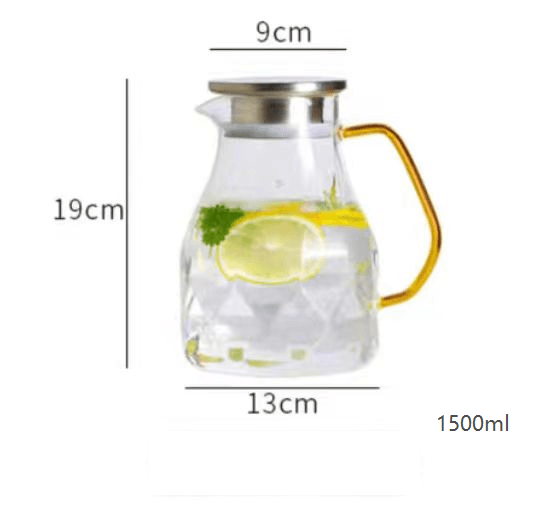 design glass pitcher with lid