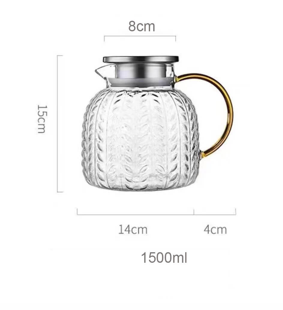 design glass pitcher with lid