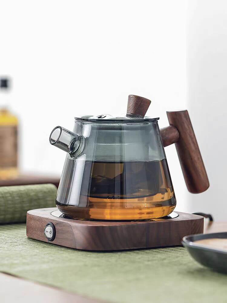 Small Blown Borosilicate Glass Tea Kettle Teapot