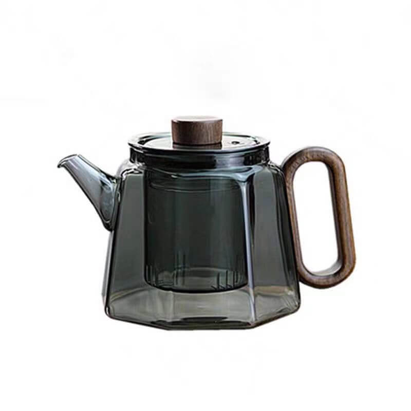 Vintage Grey Glass Teapot For One