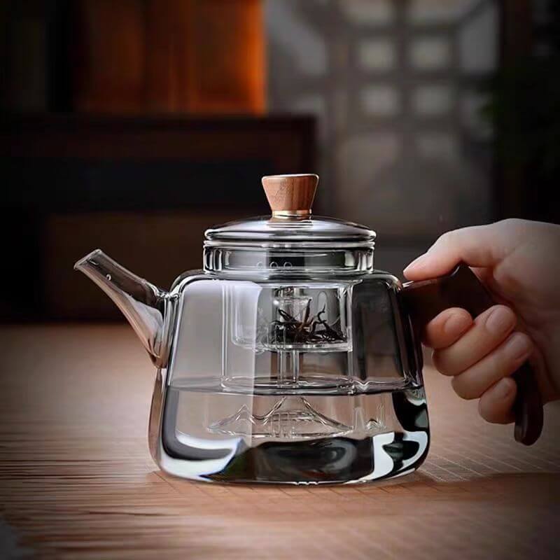 1000ml Grey Jing Glass Teapot