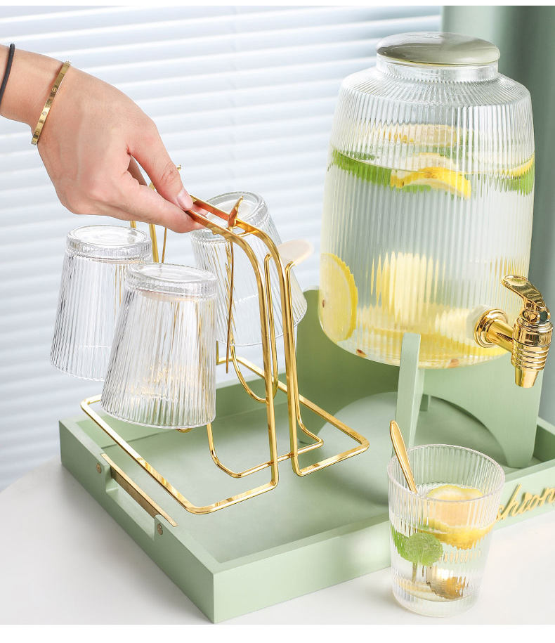 Borosilicate glass beverage dispenser