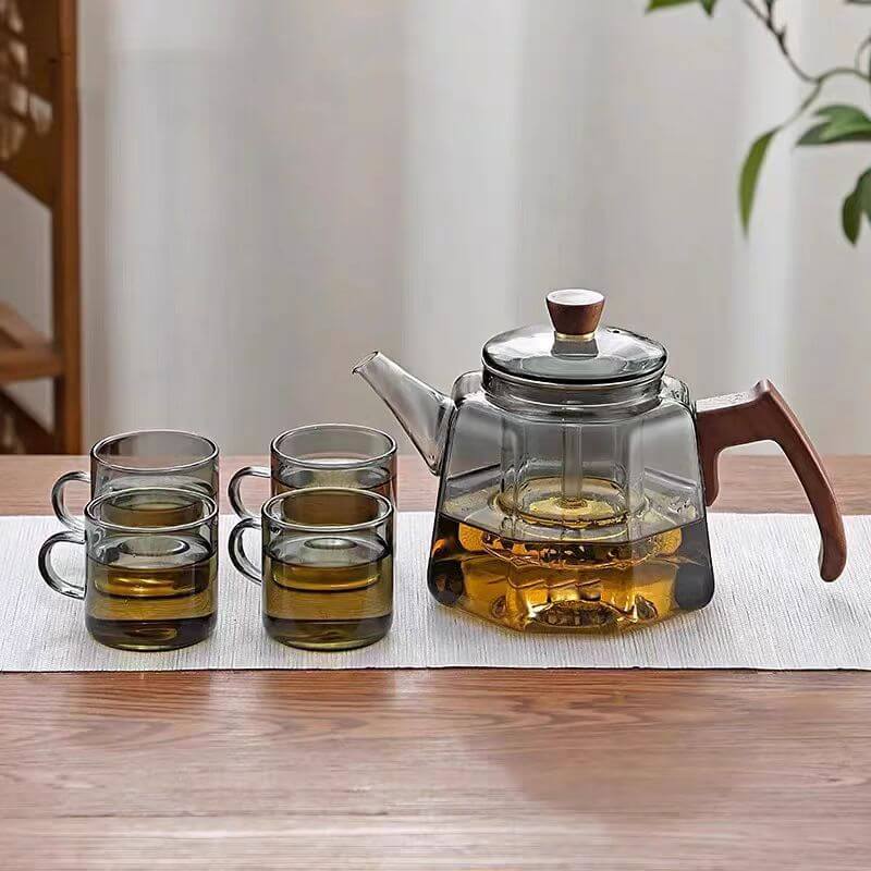 1000ml Grey Jing Glass Teapot