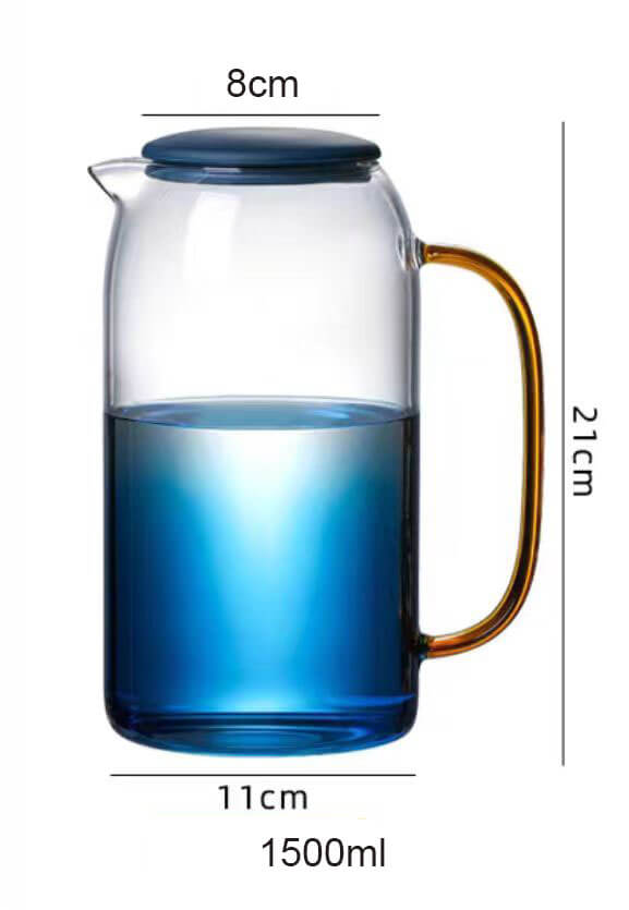 BPA Free colored glass pitcher