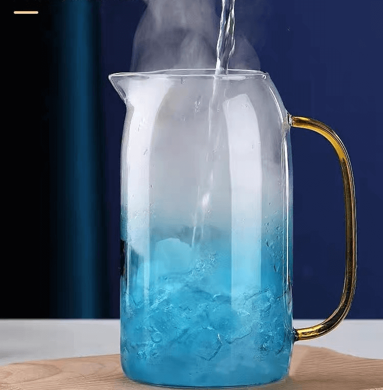BPA Free colored glass pitcher