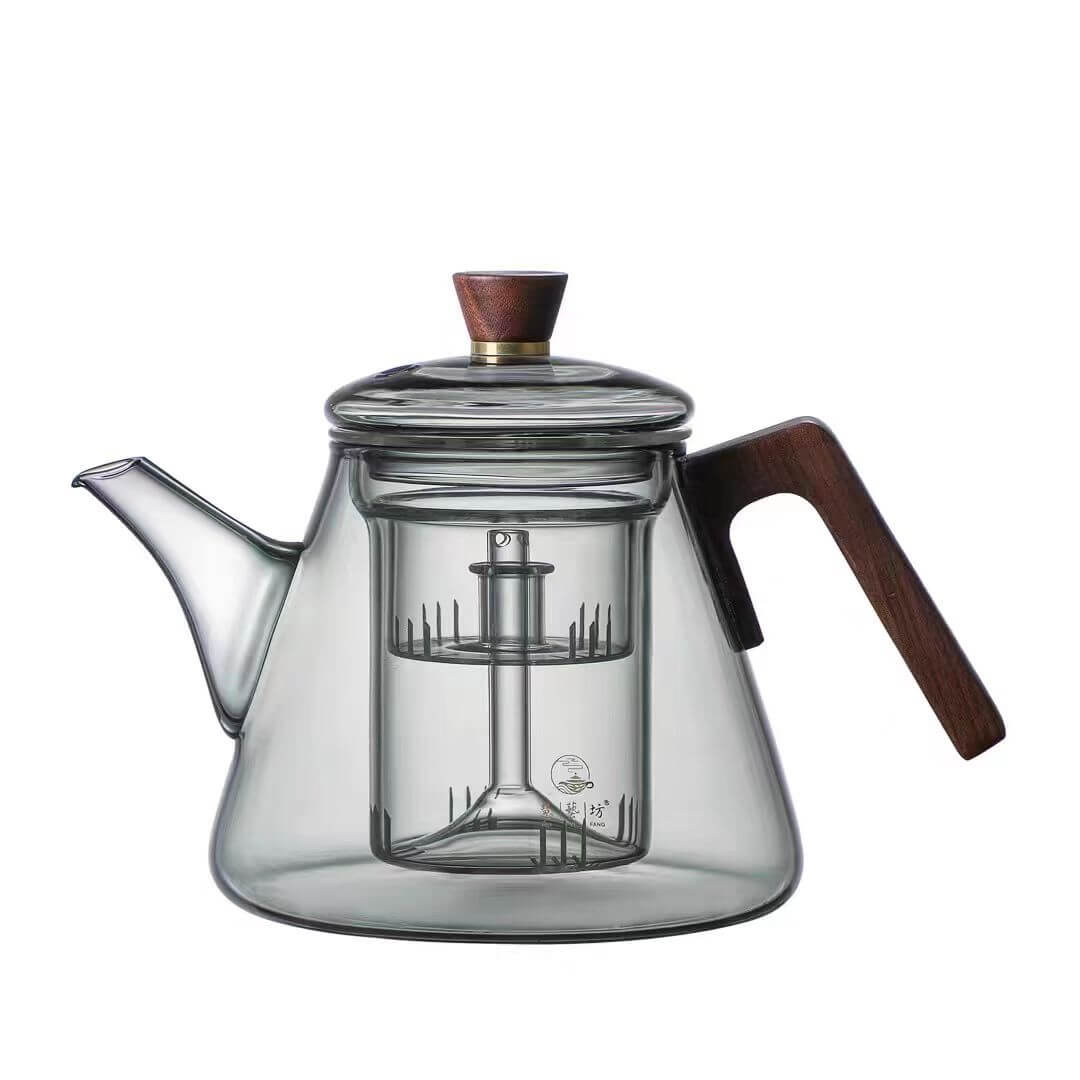 Stovetop Big Glass Teapot Grey Color