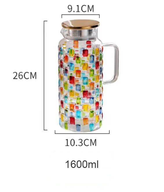 colored glass pitcher with lid colored glass pitcher with lid