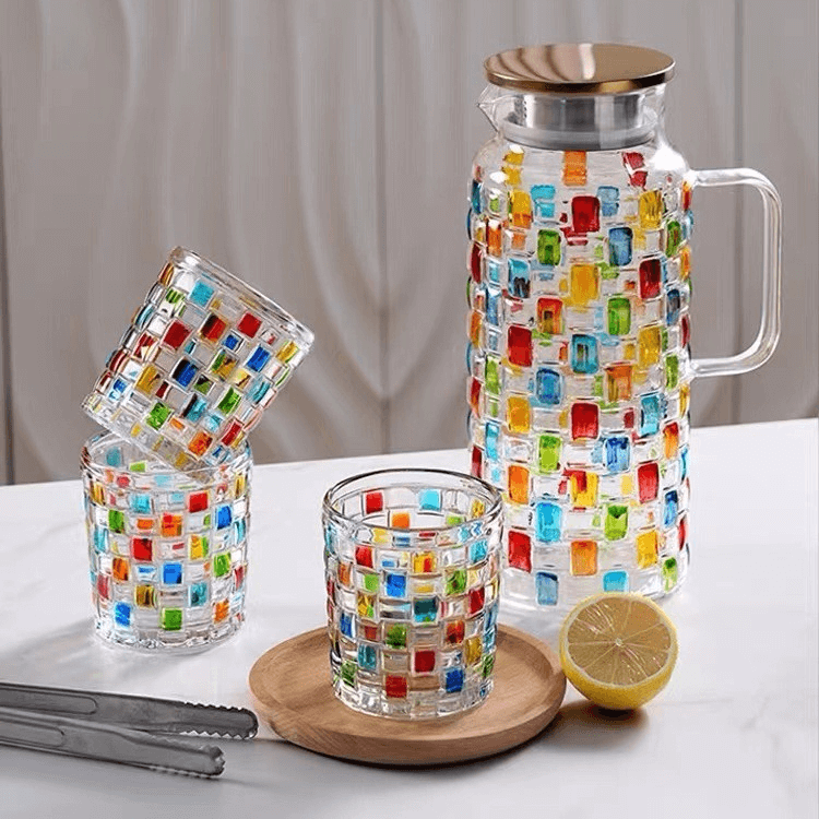 colored glass jug colored glass jug