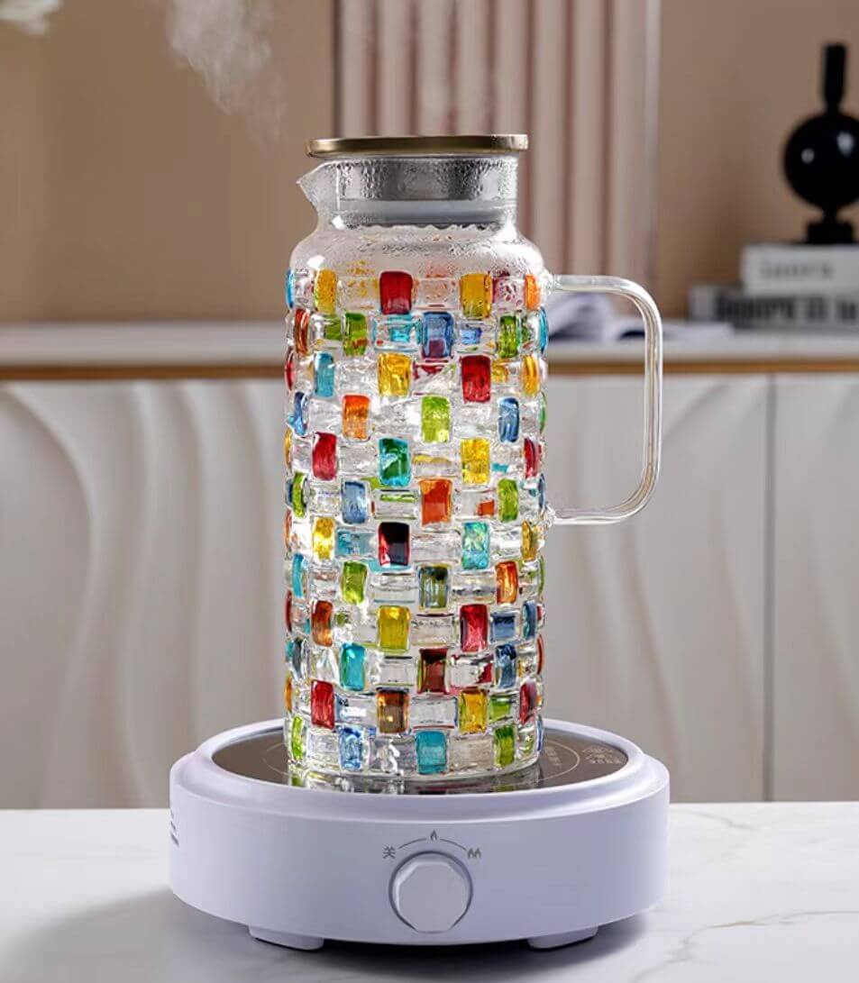 colored glass pitcher with lid colored glass pitcher with lid