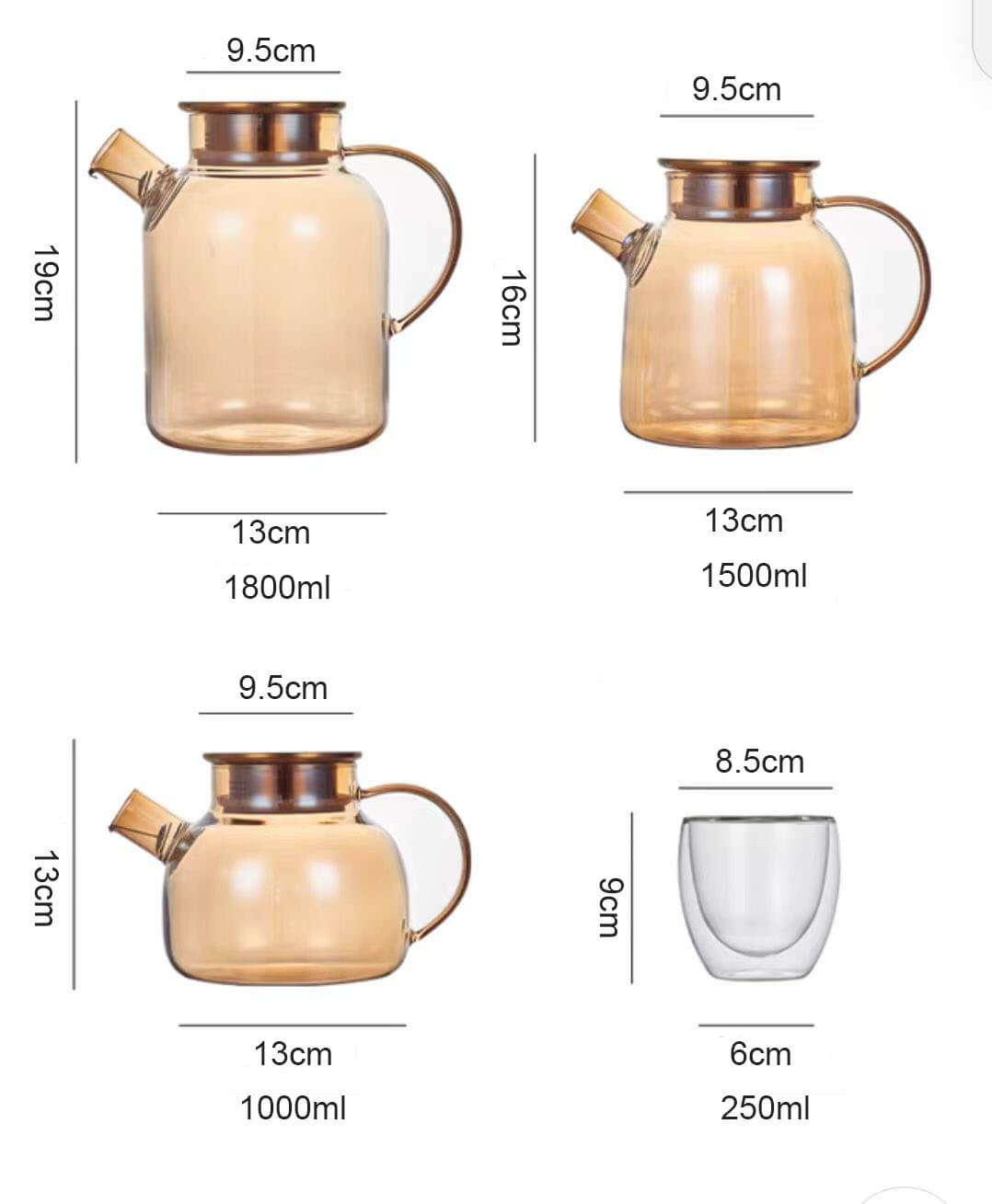 water jug glass with lid
