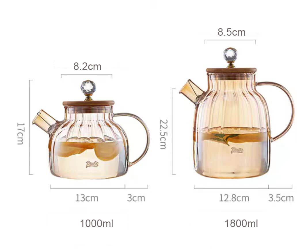 large glass tea jug