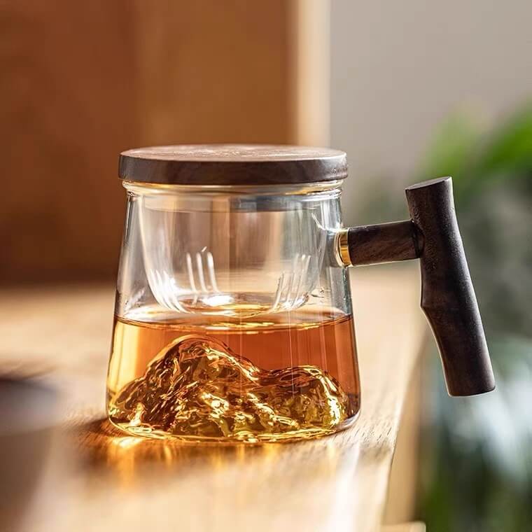450ml Clear Glass Steeping Teapot For One