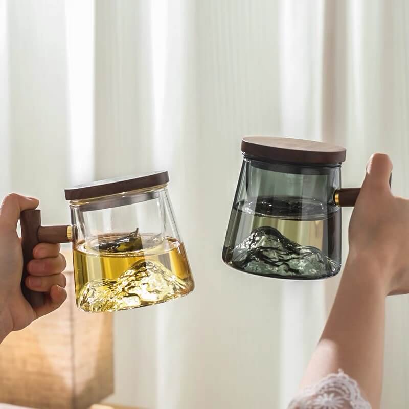 450ml Clear Glass Steeping Teapot For One