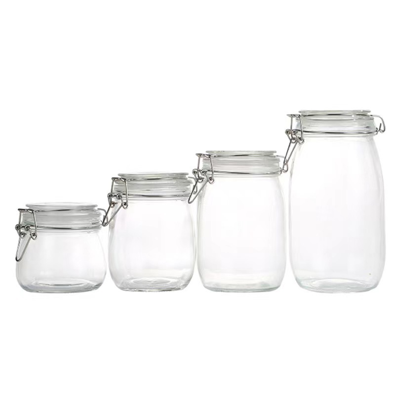 Large Round Glass Food Storage Containers With Latch Lid