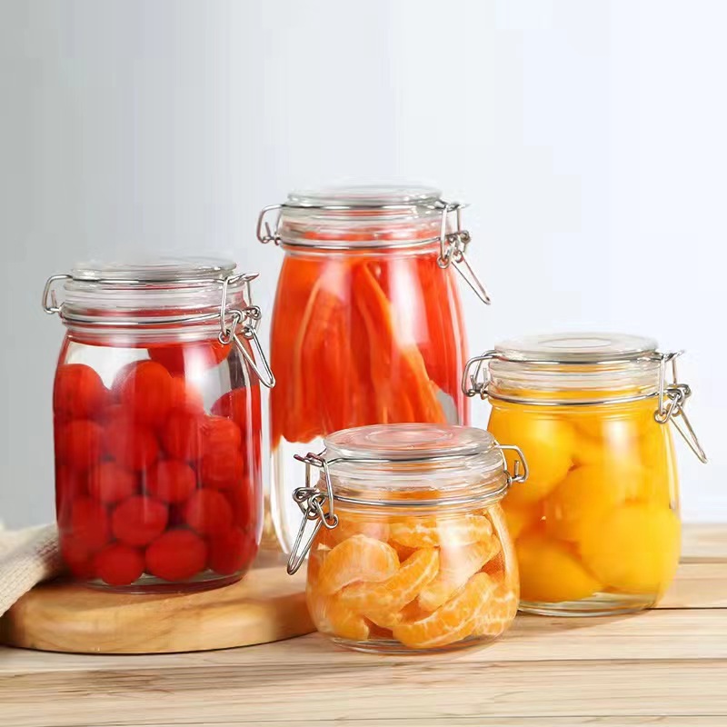 Large Round Glass Food Storage Containers With Latch Lid