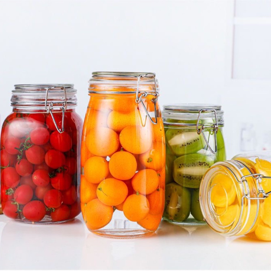 Large Round Glass Food Storage Containers With Latch Lid