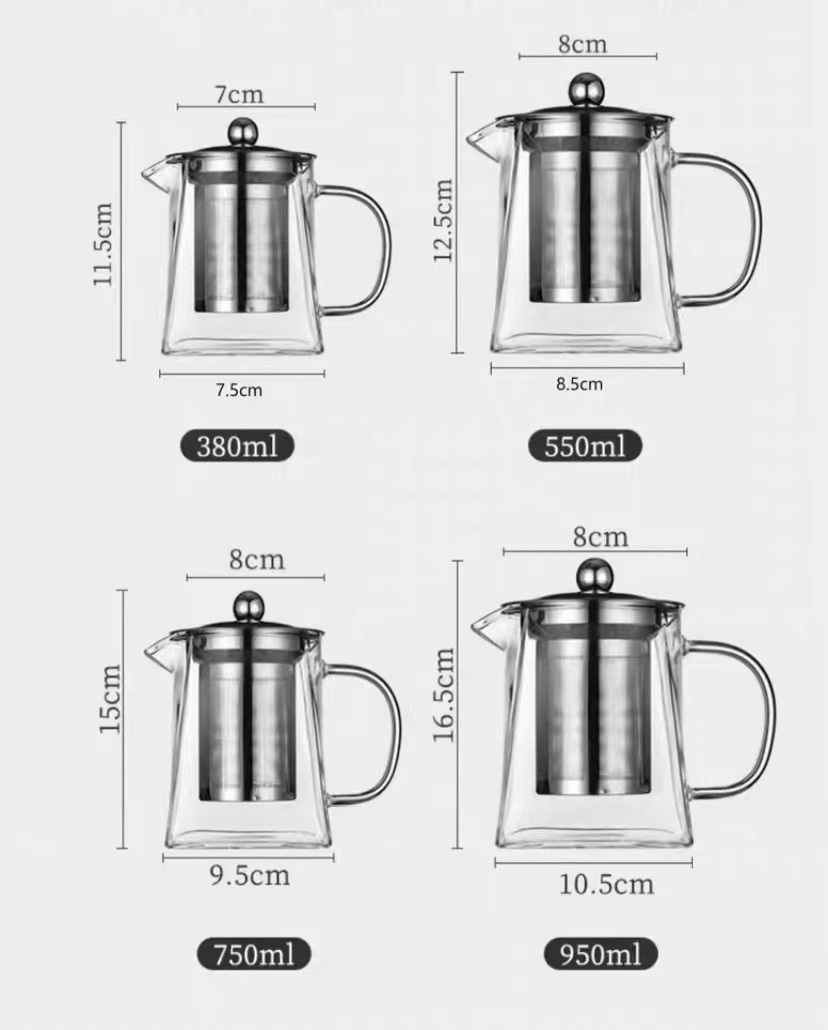 square glass kettle