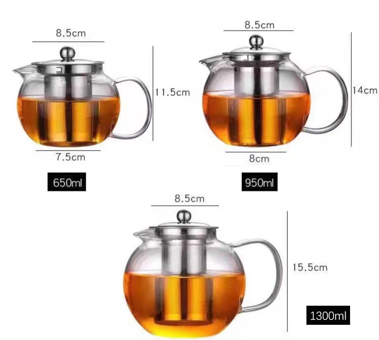 heat resistant glass tea pot heat resistant glass tea pot