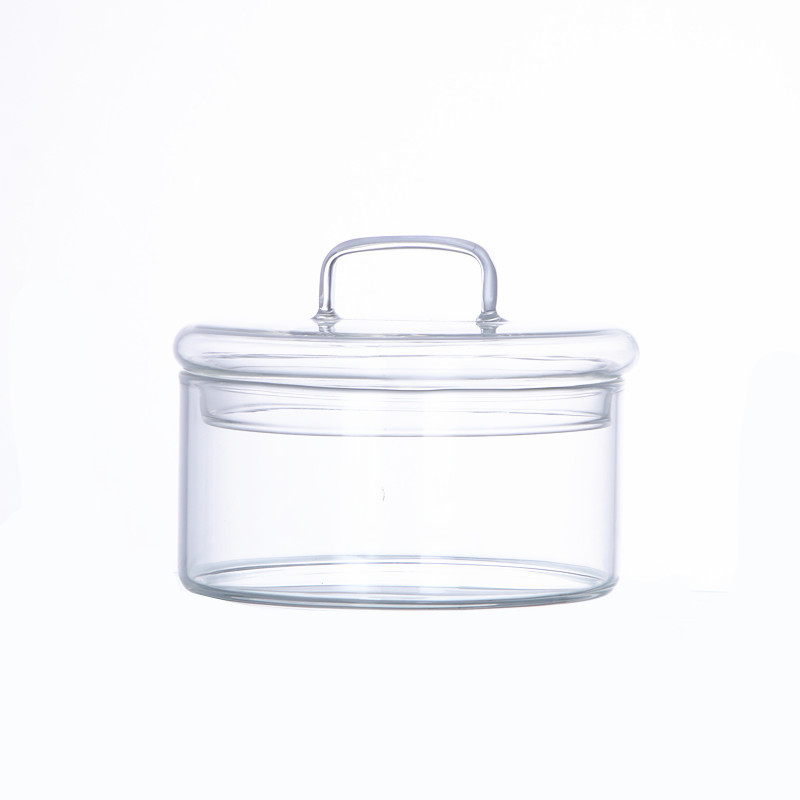 Stackable Bulk Glass Food Storage Jars With Glass Lid
