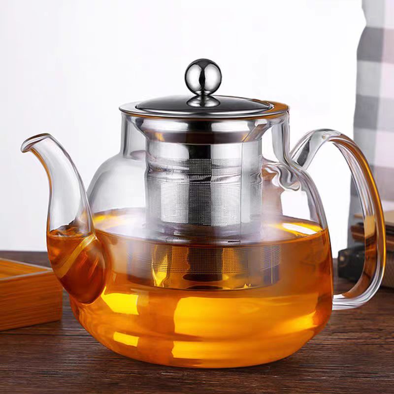 Blossom Borosilicate Glass Teapot With Stainless Steel Filter