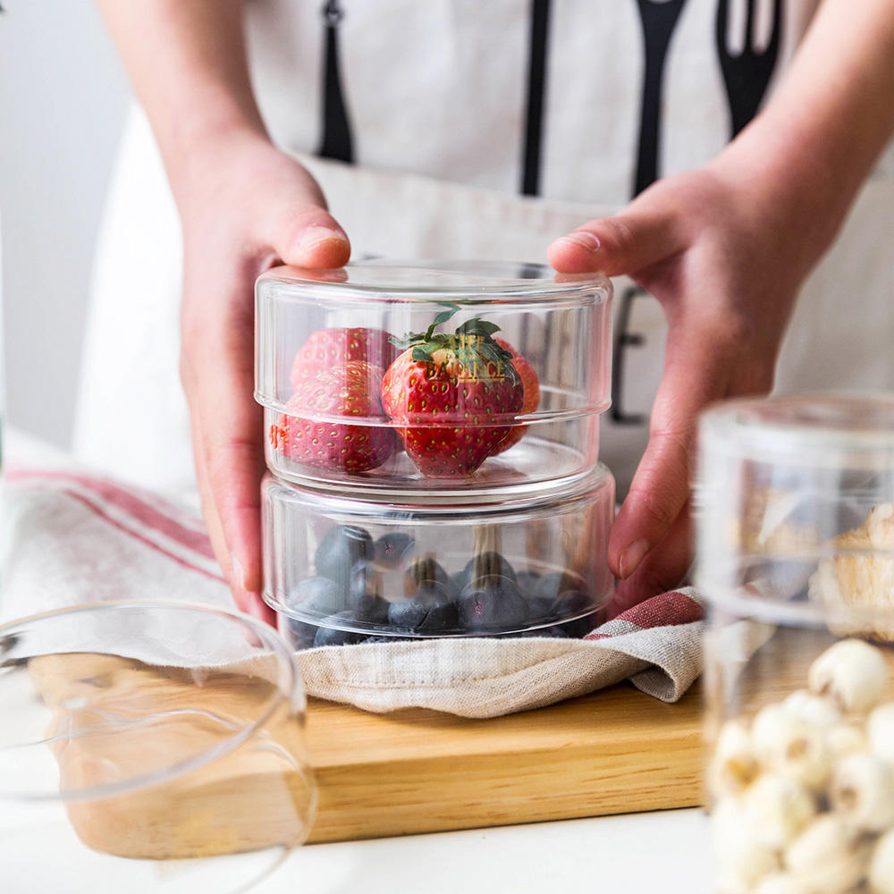 Tall Glass Display Jars With Glass Lid