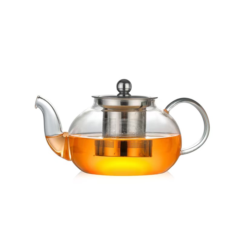 Individual Borosilicate Glass Teapot With Filter Suit